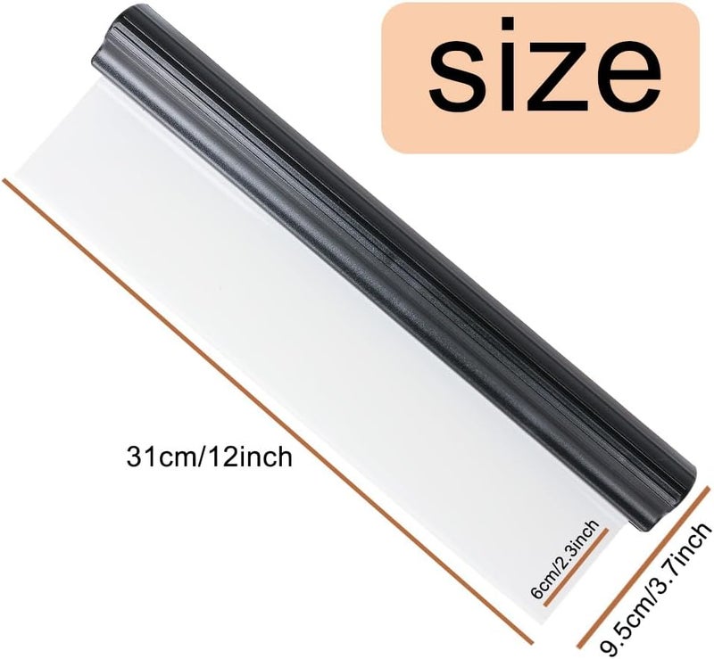 GLOHOO Car Squeegee 12 Inch Flexible T-Bar Water Blade, Car Drying Water Silicone Squeegee for Car, Windshield, Glass, Window, Mirror, Bathroom (Black) - Image 5